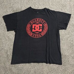 DC Shoes Black Tee with Red Logo